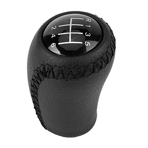 Perilla de cambio de marcha - Resistencia a la corrosión de cuero Compatible Duradero con Mzd4 3 BK BL/5 CR CW/6 II G-H 05-14