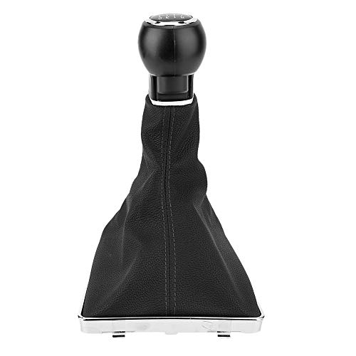 Perilla de Cambio de Marchas, 5 Velocidades y 6 Velocidades Perilla de Cambio de Marchas Gaiter Cubierta de Bota Palanca de Cambio Manija de Bola Cabezal para Corsa GTC 05-10(5 speed)