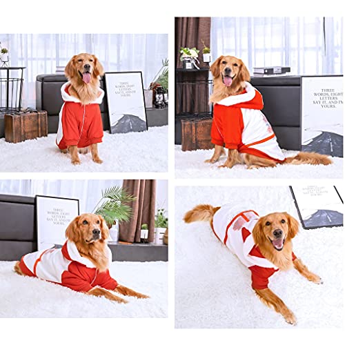 Perro Grande del Otoño Y La Ropa De Invierno, Más Cálido Terciopelo De Oro De Labrador Retriever Samoyedo Mediana Grande Perro Capa De La Chaqueta De Perro (tamaño : 4XL-(20-25kg))