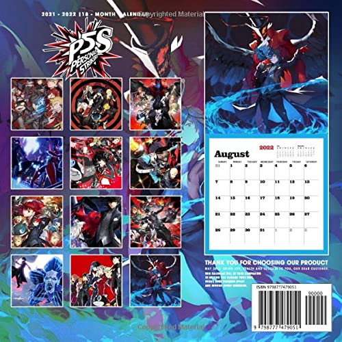 Persona 5 Strikers: OFFICIAL 2022 Calendar - Video Game calendar 2022 - Persona 5 Strikers -18 monthly 2022-2023 Calendar - Planner Gifts for boys ... games Kalendar Calendario Calendrier)