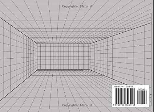 Perspective Grid Graph Paper (1-point): for Interior Room Design, Industrial, Architectural and 3D Design.
