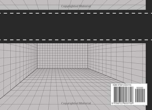 Perspective Grid Graph Paper (1-point): for Interior Room Design, Industrial, Architectural and 3D Design.