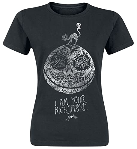 Pesadilla Antes De Navidad Jack Skellington - I Am Your Nightmare Mujer Camiseta Negro M