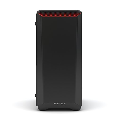 Phanteks - Eclipse p400 Midi- Tower, Tempered Glass - Schwarz/Rot