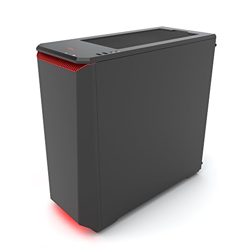 Phanteks - Eclipse p400 Midi- Tower, Tempered Glass - Schwarz/Rot