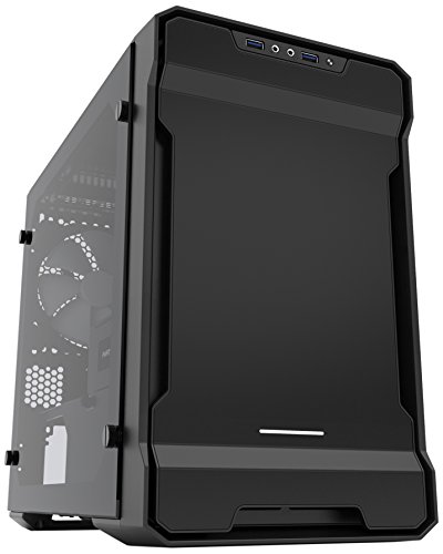 Phanteks Enthoo Evolv ITX Tempered Glass Mini-Tower Negro - Caja de Ordenador (Mini-Tower, PC, De plástico, Acero, Vidrio Templado, Mini-ITX, Negro, Juego)