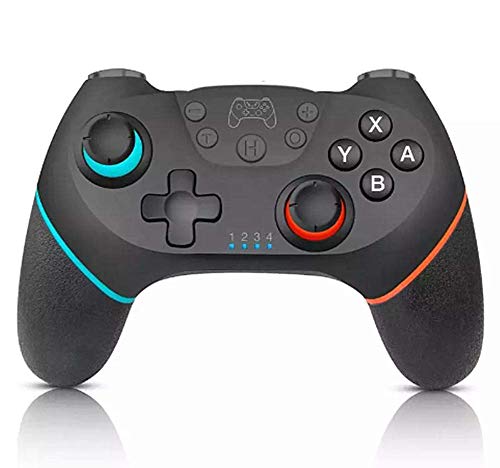 Phil Beauty Gamepad inalámbrico Bluetooth Controlador de Joystick Adecuado para la Consola Nintend Switch Pro Mango de 6 Ejes Control Libre, señal de conexión Estable,Azul