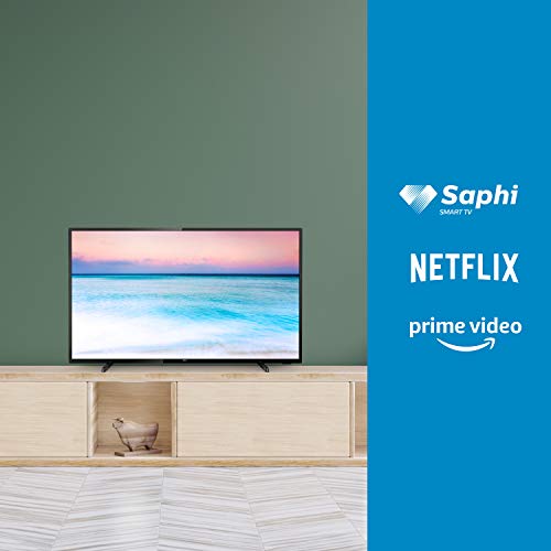 Philips 70PUS6504/12 Televisor 4K UHD de 178 cm (70 Pulgadas) (4K UHD, P5 Picture Engine, Dolby Vision, Dolby Atmos, HDR 10+, Saphi Smart TV, HDMI, USB), Color Negro (Modelo de 2019/2020)