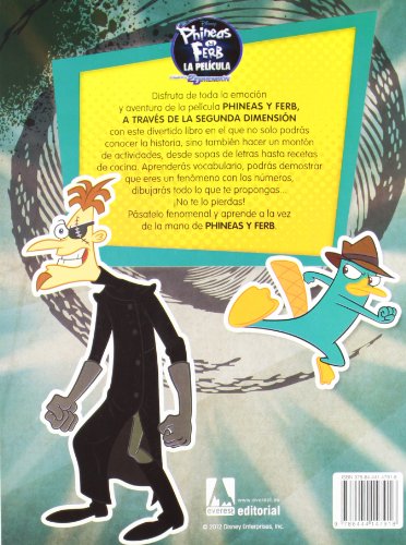 Phineas y Ferb. A través de la 2ª dimensión: Libro educativo con actividades y pegatinas (Juego y aprendo)