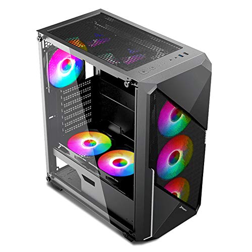 Phoenix - Caja Ordenador, Gaming, Semitorre ATX, Cristal Templado, con 1 Ventilador Trasero RGB y Controlador ARGB Preinstalada, Filtro Anti-polvo, Compatible con Placas ARGB 3 Pines
