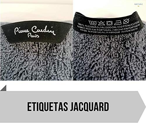 Pierre Cardin - Juego de 3 Toallas PC Logo - Tocador, Lavabo y Ducha - Gris Antracita