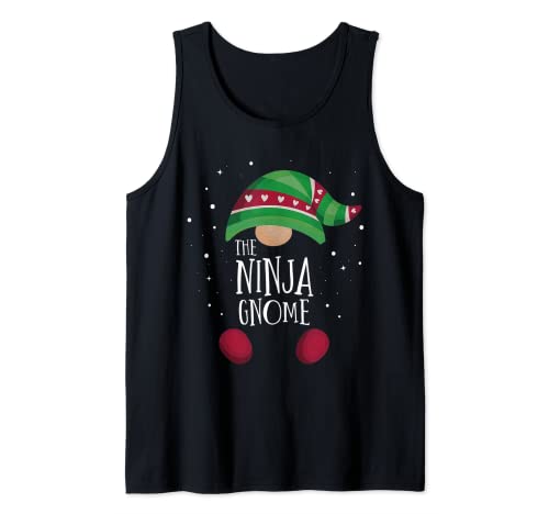Pijama de Navidad a juego con el Gnomo Ninja Pijama familiar Camiseta sin Mangas