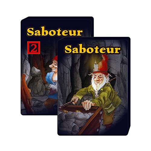 Pinicecore 1set Saboteur 1 + 2 Board Games Full English Base + Extension Dwarf Miner Jeu Funny Family Family Game