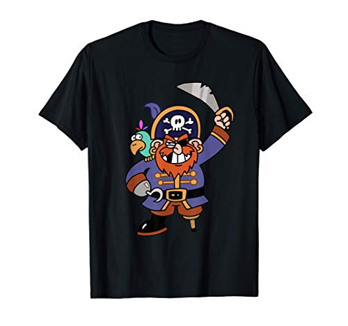 Pirata Ahoy Avast ye! Calavera y huesos Scary Ahoy Halloween Camiseta