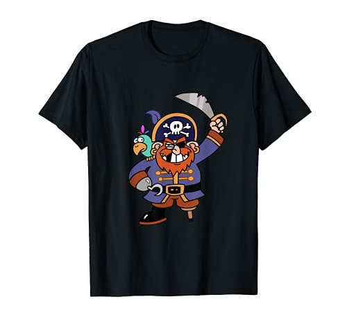 Pirata Ahoy Avast ye! Calavera y huesos Scary Ahoy Halloween Camiseta