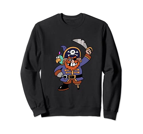 Pirata Ahoy Avast ye! Calavera y huesos Scary Ahoy Halloween Sudadera