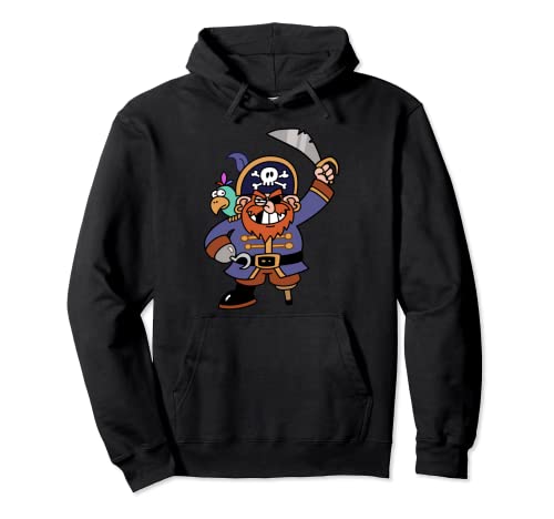 Pirata Ahoy Avast ye! Disfraz de calavera y huesos Ahoy Halloween Sudadera con Capucha