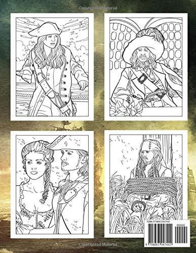Pirates Of The Caribbean Coloring Book: Color Your Favorite Characters And Scenes Of Pirates Of The Caribbean Series