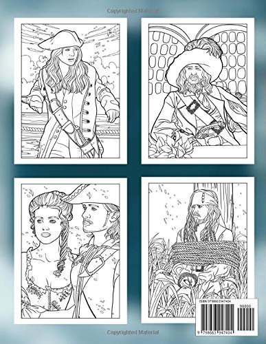 Pirates Of The Caribbean Coloring Book: Great Gift For All Fan Of Pirates Of The Caribbean Series