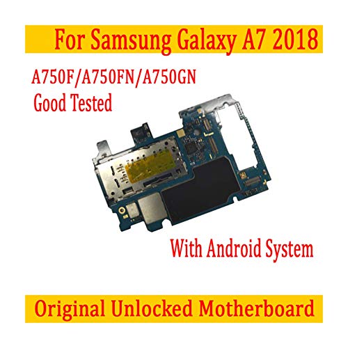 Placa base de memoria Placa Principal Del Teléfono Celular Con Sistema Android Fit For Samsung Galaxy A7 2018 A750F A750FD A750FN / DS A750FN / DS Placa Base De La Lógica Desbloqueada Original Placa b