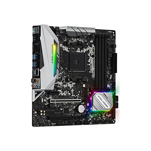 Placa Base Fit for ASROCK B450M Steel Legend Micro-ATX AMD B450 DDR4 3466+ (OC) MHz M.2 USB3.1Max-64G Placa Base AM4 de Doble Canal