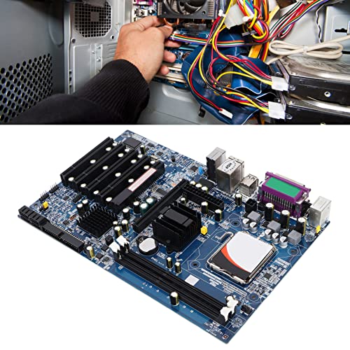 Placa Base Industrial para la Serie Intel G41, para Intel LGA775, Placa Base para Juegos (DDR3 1333/1066 MHz | 1 Ranura para Gráficos PCI-E X16) Admite Tarjetas de Expansión Adaptadores de Red Tarjeta