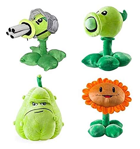 Plantas vs. Zombies Muñeca de peluche 4 unids / lote Gracioso Nuevas plantas vs Zombies 2 Figurine Relleno de peluche Decoraciones de peluche Juguete Chomper Pea Girasol Melón relleno peluche Dropship