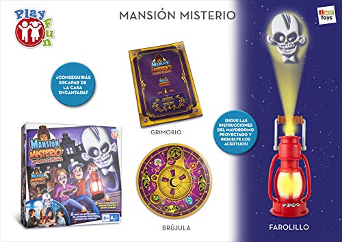 PLAY FUN BY IMC TOYS Mansión Miserio | Juego Escape Room con libro mágico y linterna para niños +6 Años