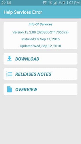 Play services update - play services info