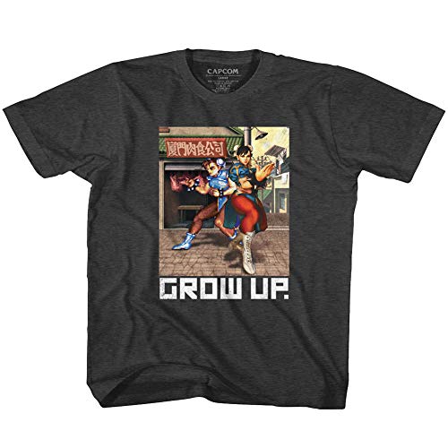 Playera para niños de Street Fighter Video Martial Arts Arcade Game Grow Up - Negro - 24 meses