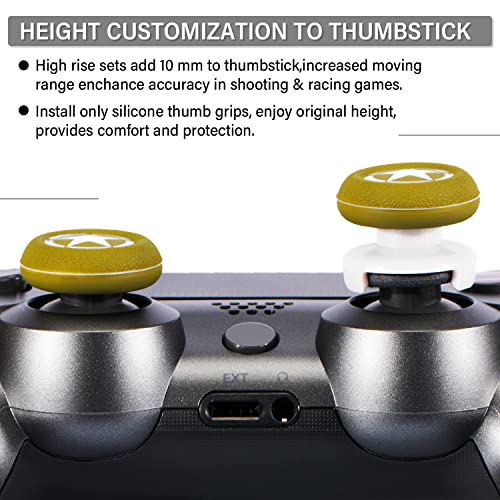 Playrealm FPS Thumbstick Grip Agarres para el Pulgar Extensor Y Impresión Caucho Silicona Apretón Cubrir 2 juegos para PS4 (Ejército estadounidense De La Segunda Guerra Mundial)