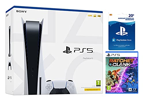 PlayStation 5 - PS5 Standard + Ratchet & Clank + Tarjeta PSN 20 € [Bundle]