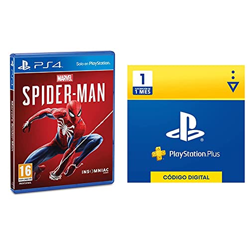Playstation Marvel’s Spider-Man (PS4) + Sony Plus Suscripción 1 Mes | PS5/PS4/PS3 | Código de descarga PSN Cuenta española
