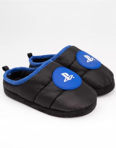 PlayStation Slippers Boys Kids Adolescentes Juego Logo Zapatos Negros 38 EU