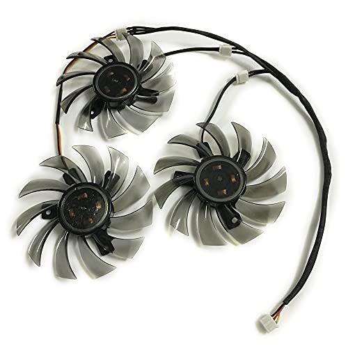 PLD08010S12H T128010SM GTX970 GPU Fan del refrigerador para Gigabyte GV-R787OC-2GD GV-R787WF3 GV-R927XOC GTX 970 WINDFORCE G1 Tarjetas de enfriamiento (Blade Color : 1set Old T128010SM)
