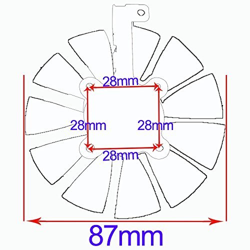 PLD0920S12M Ventilador de Refrigeración de Repuesto Graphics Card Fan para ASUS STRIX R9 390 X 390 RX480 RX580 GTX 980Ti 1060 1070 1080 Graphic Card (Fan-B(5pin))