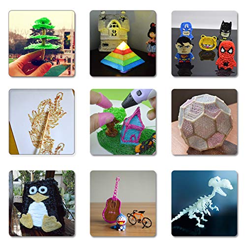 Pluma 3D, Bolígrafo 3D Pluma de Impresión 3D con 12 colores de filamento PLA, compatible con PLA y ABS, Pantalla LCD, 3D Pen Juguetes/Regalos para Niños