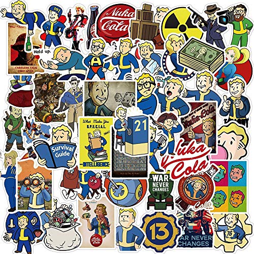 PMSMT 10/30/50 Uds, Pegatinas de Juego de Fallout, portátil, DIY, Guitarra, refrigerador, Coche, monopatín, Pegatina de Graffiti de Agua Resistente al Agua, calcomanía, Juguetes para niños