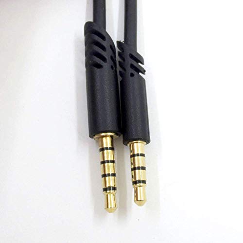 POHOVE Auriculares Recambio Cable para Astro A10 A40 Juegos Audio Cable, 3.5mm Audio Accesorios Audio Aux Cable en Línea Silencio Control Volumen Audio Cable - Negro, 2m/78.74inch