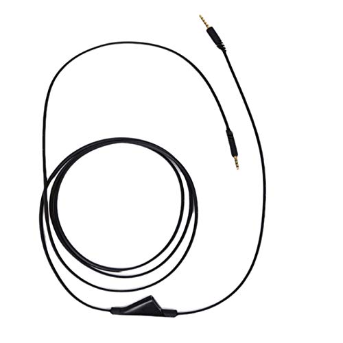 POHOVE Auriculares Recambio Cable para Astro A10 A40 Juegos Audio Cable, 3.5mm Audio Accesorios Audio Aux Cable en Línea Silencio Control Volumen Audio Cable - Negro, 2m/78.74inch