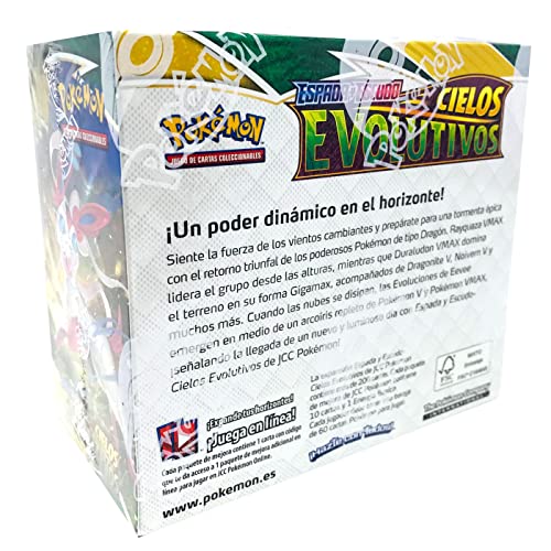 Pokemon 360 Cartas Espada y Escudo Cielos Evolutivos en Español (178-51204) - Cartas Originales