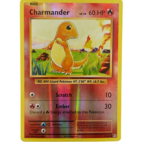 Pokemon Charmander 9/108 Reverse Holo XY Evolutions + Extra Protection Near Mint (Toploader) 2016