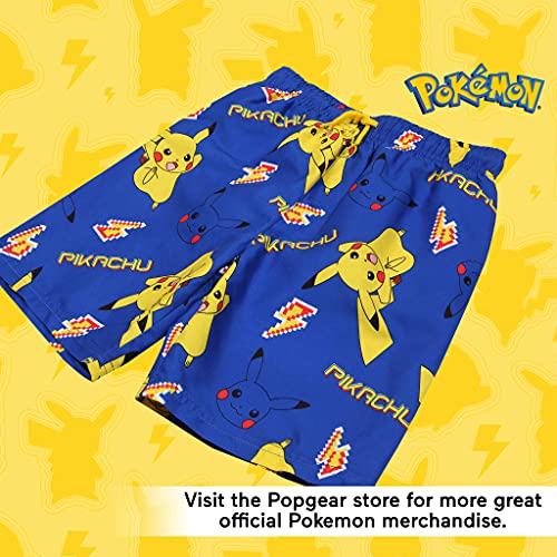 Pokemon Pikachu Running AOP - Bañador para niños | Producto oficial | Pokemon 25th Anniversary Edición Limitada, coleccionable, azul/amarillo, 9-10 Años