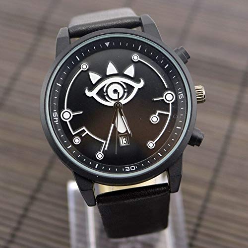 POMUTRE Relojes de Pulsera Mens Quartz Watch for Zelda Legend Wilderness Wrist Watches Game Around Couple Electronic Watch Black Flag Movemet