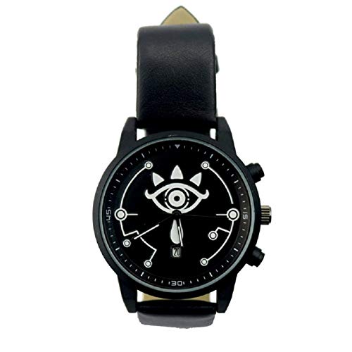 POMUTRE Relojes de Pulsera Mens Quartz Watch for Zelda Legend Wilderness Wrist Watches Game Around Couple Electronic Watch Black Flag Movemet