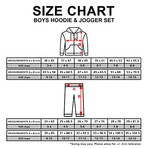 Popgear Boy's Xbox Text Logo Hoodie and Joggers Set Black Fashion, 14-15 Years