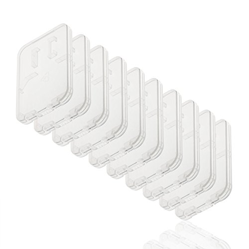 POPPSTAR Estuche Tarjetas de Memoria SD, Funda Tarjeta MMC, MicroSD para el Transporte, 10 Piezas