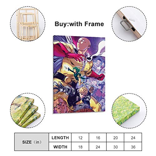 Póster de anime One PUNCH-MAN de Saitama A Collection of Characters Canvas Art Poster and Wall Art Impresión moderna para dormitorio familiar de 20 x 30 cm