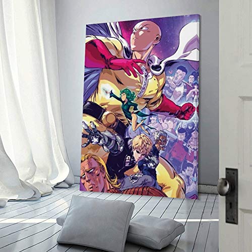 Póster de anime One PUNCH-MAN de Saitama A Collection of Characters Canvas Art Poster and Wall Art Impresión moderna para dormitorio familiar de 20 x 30 cm