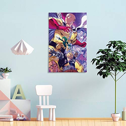 Póster de anime One PUNCH-MAN de Saitama A Collection of Characters Canvas Art Poster and Wall Art Impresión moderna para dormitorio familiar de 20 x 30 cm